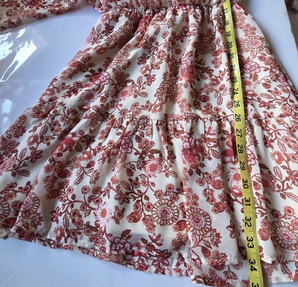 Lush Floral Pink And Cream Dress - Picture 5 of 9